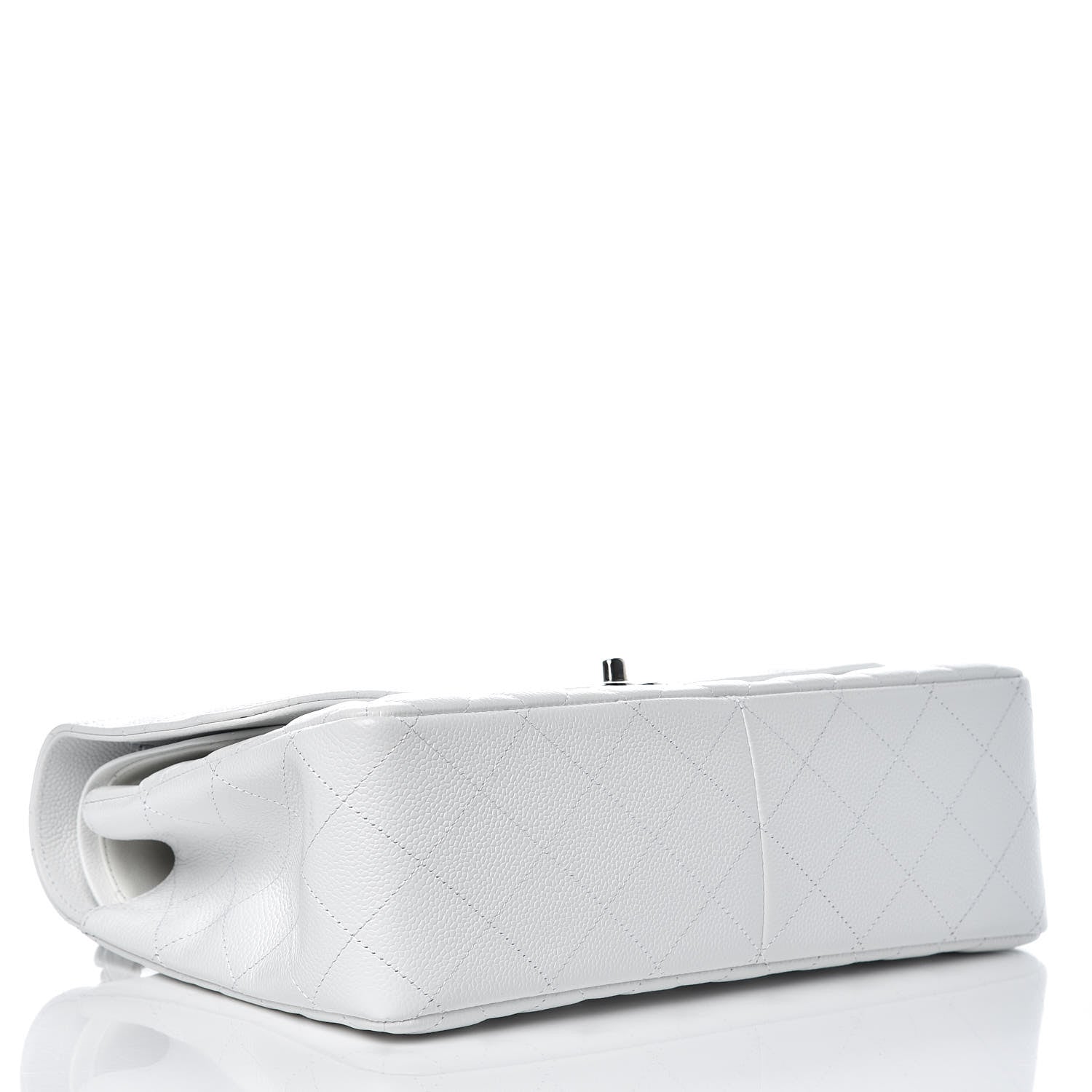 Chanel Caviar Quilted Jumbo Double Flap White 4 of 9