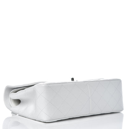 Chanel Caviar Quilted Jumbo Double Flap White 4 of 9