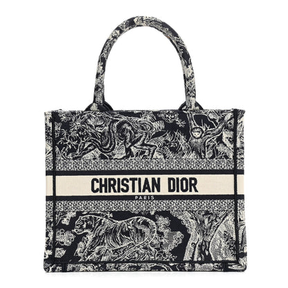 Christian Dior Canvas Embroidered Small Dioriviera Toile De Jouy Book Tote Blue 1 of 9