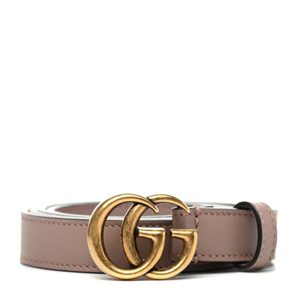 Gucci Calfskin Double G 20mm Belt 90 36 Porcelain Rose 1 of 3
