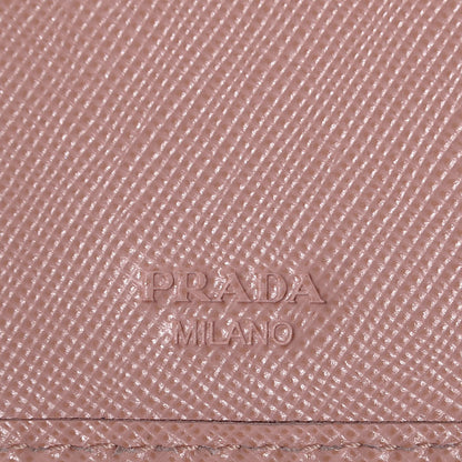 Prada Saffiano Metal Compact Wallet Orchidea 5 of 8