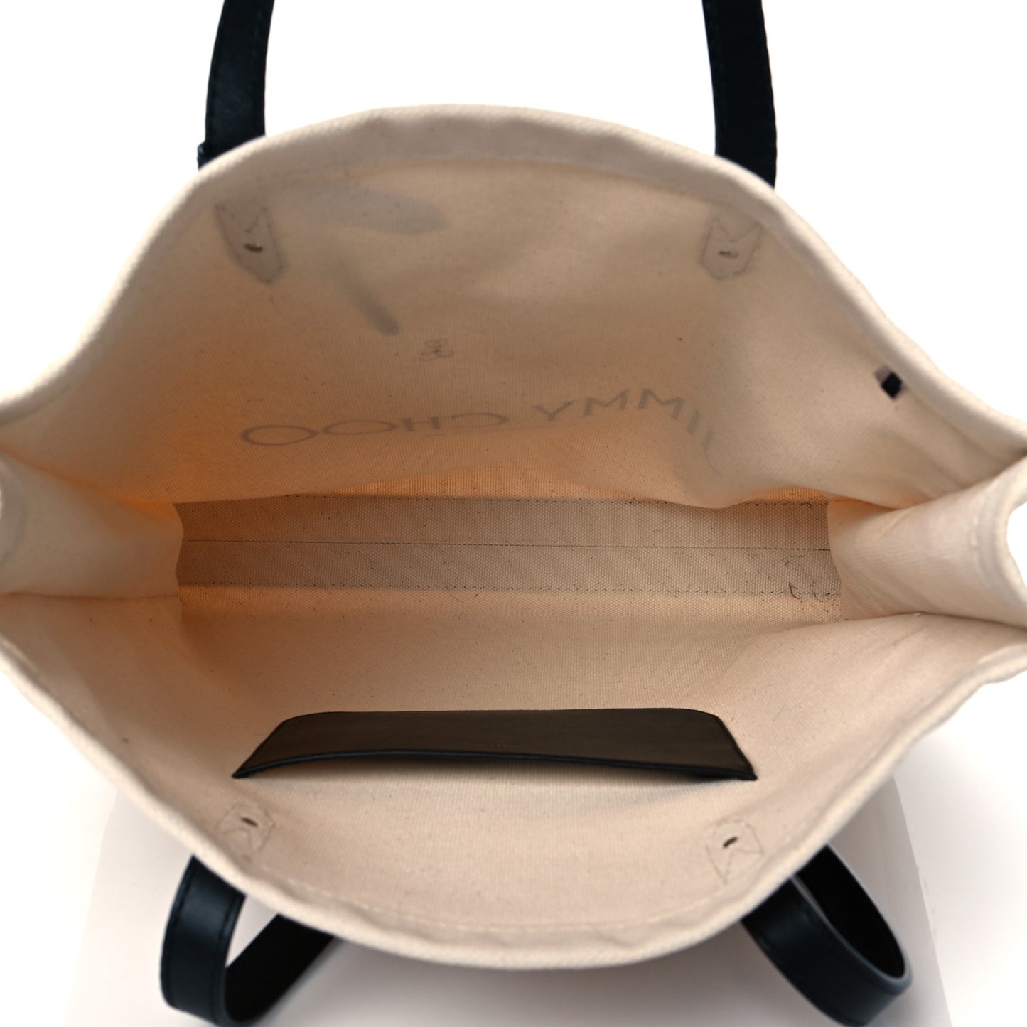 Canvas Logo Tote Natural Black