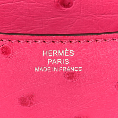 Hermes Ostrich Constance 18 Rose Tyrien 6 of 11