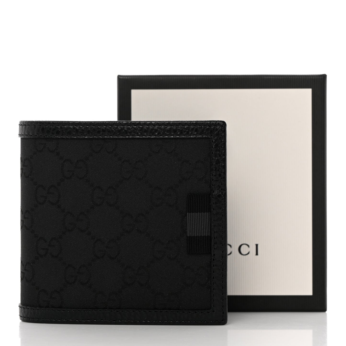 Nylon Monogram Bi-Fold Wallet Black