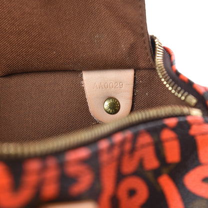 Louis Vuitton Monogram Graffiti Speedy 30 Orange 6 of 13