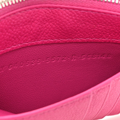 Balenciaga Grained Calfskin Large Cash Long Coin Card Holder Hot Pink 9 of 13