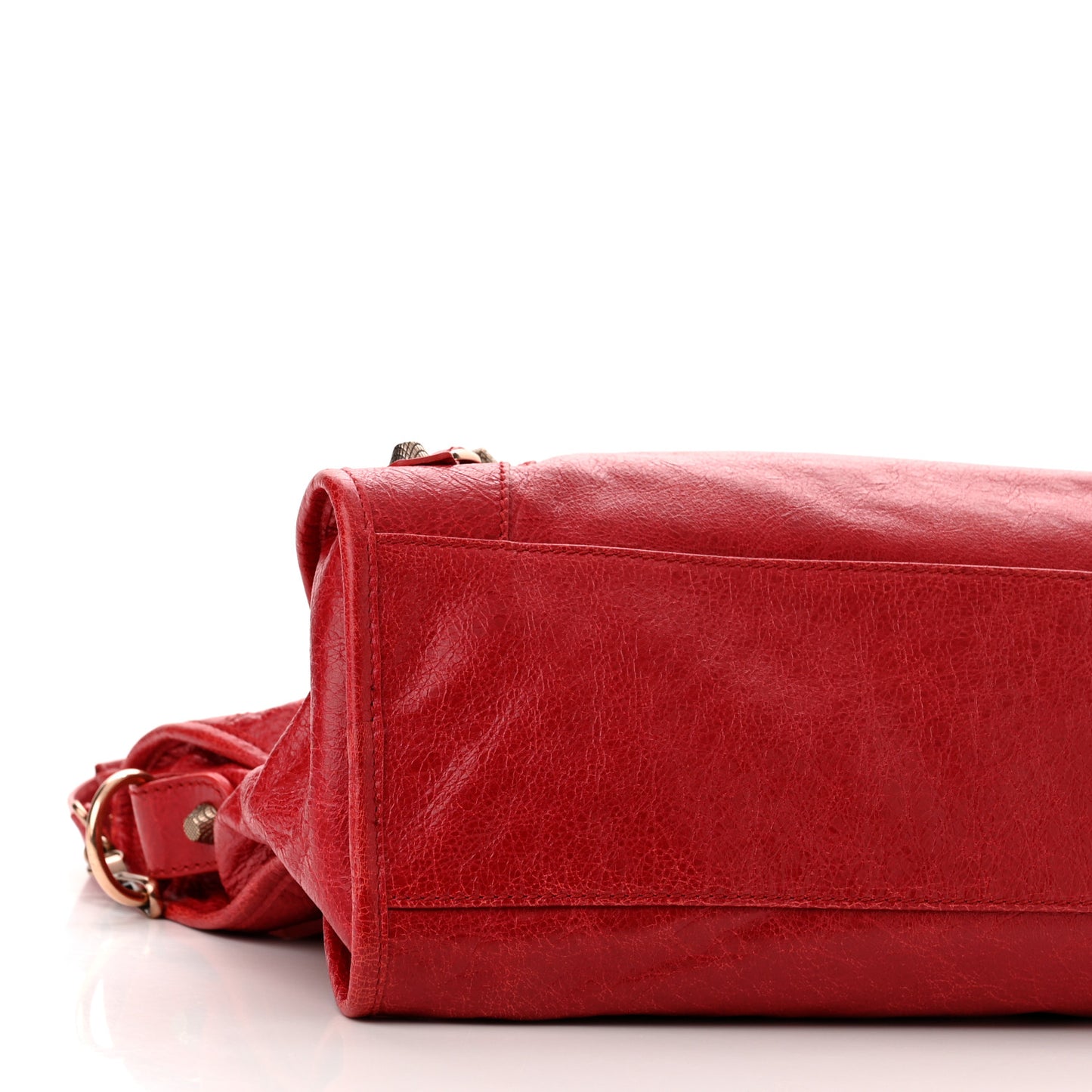 Agneau Giant 12 Rose Gold Hardware City Rouge Coquelicot