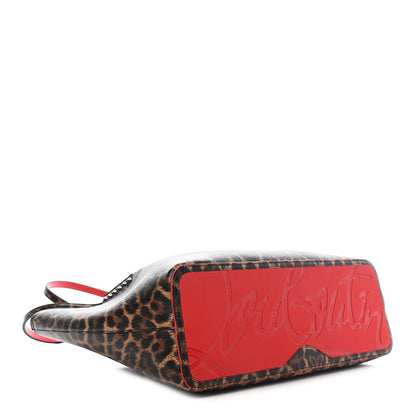Christian Louboutin Calfskin Empire Leopard Print Spiked Large Cabarock Shopper Tote Brown 3 of 7