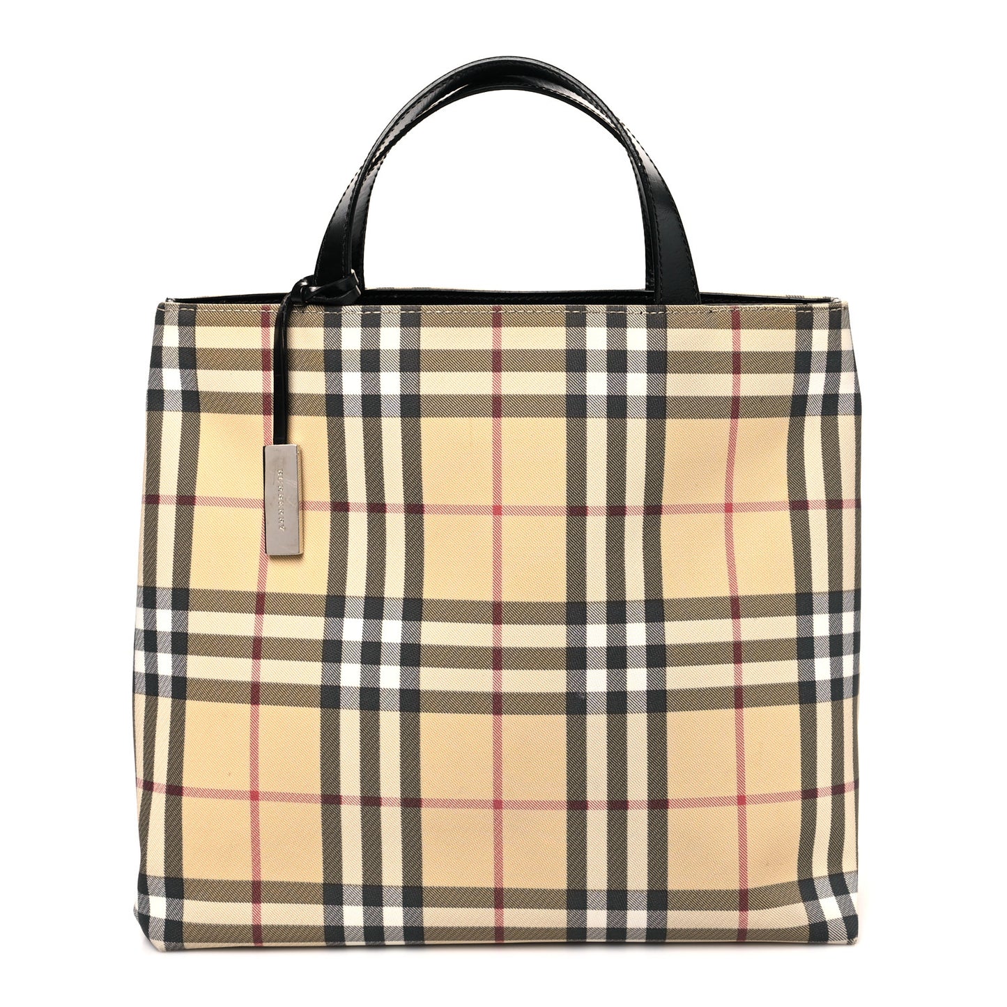 Canvas House Check Small Tote Black