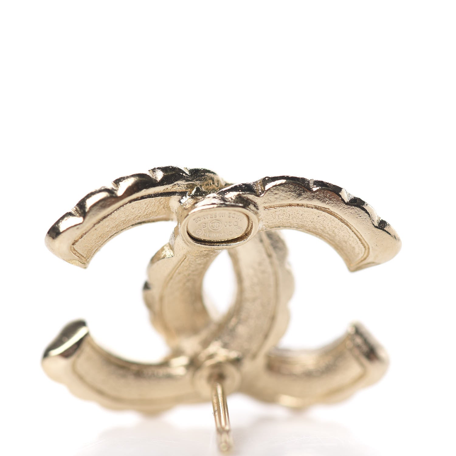 Chanel Pearl Queen of France CC Earrings Gold 4 of 4