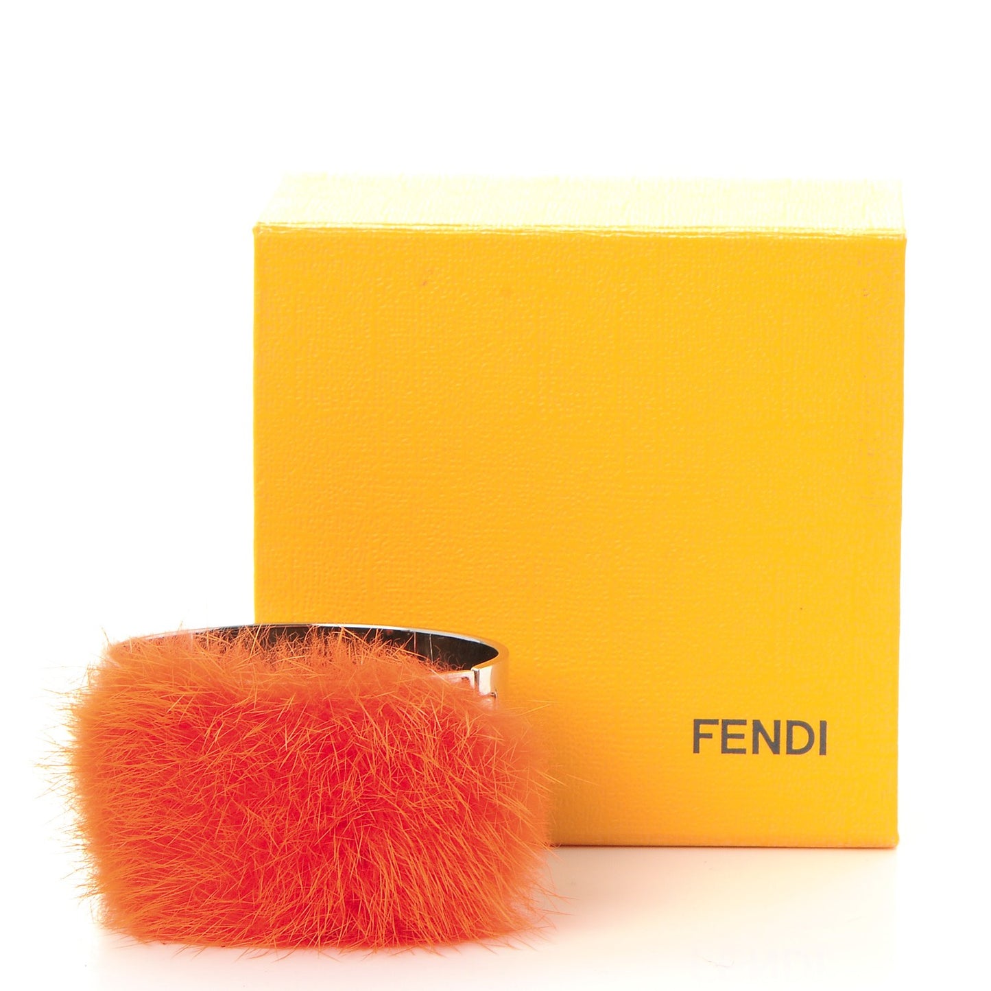 Mink Fur Cuff L Orange