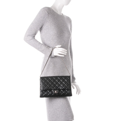 Chanel Caviar Quilted Clutch With Chain Flap Black 2 of 7