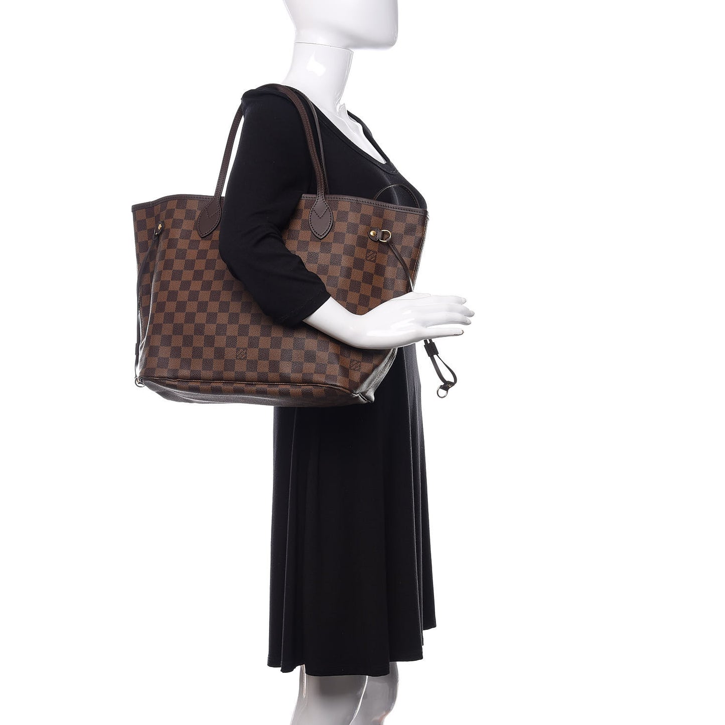 Damier Ebene Neo Neverfull MM Rose Ballerine