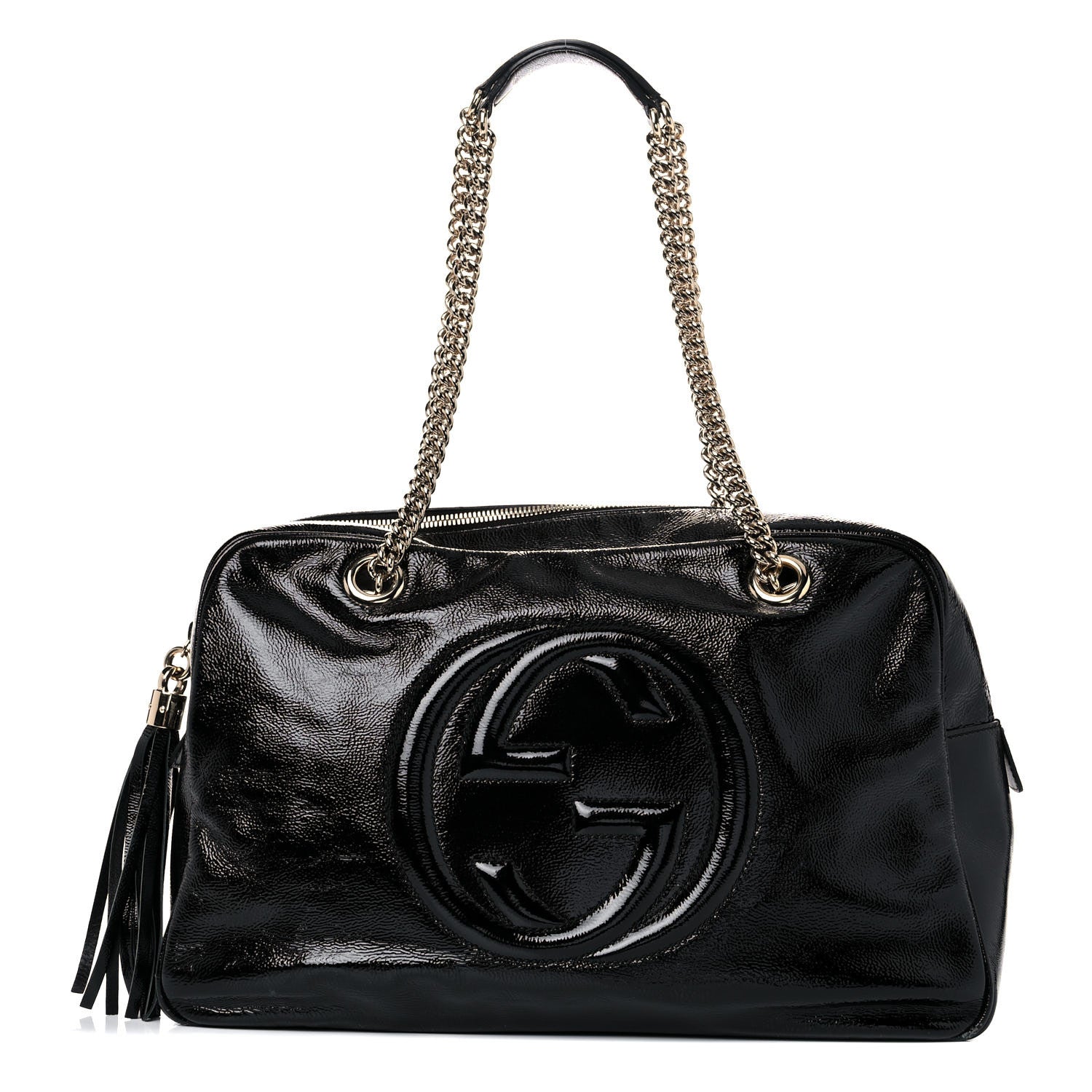 Gucci Vernice Naplack Medium Soho Bowler Black 1 of 17
