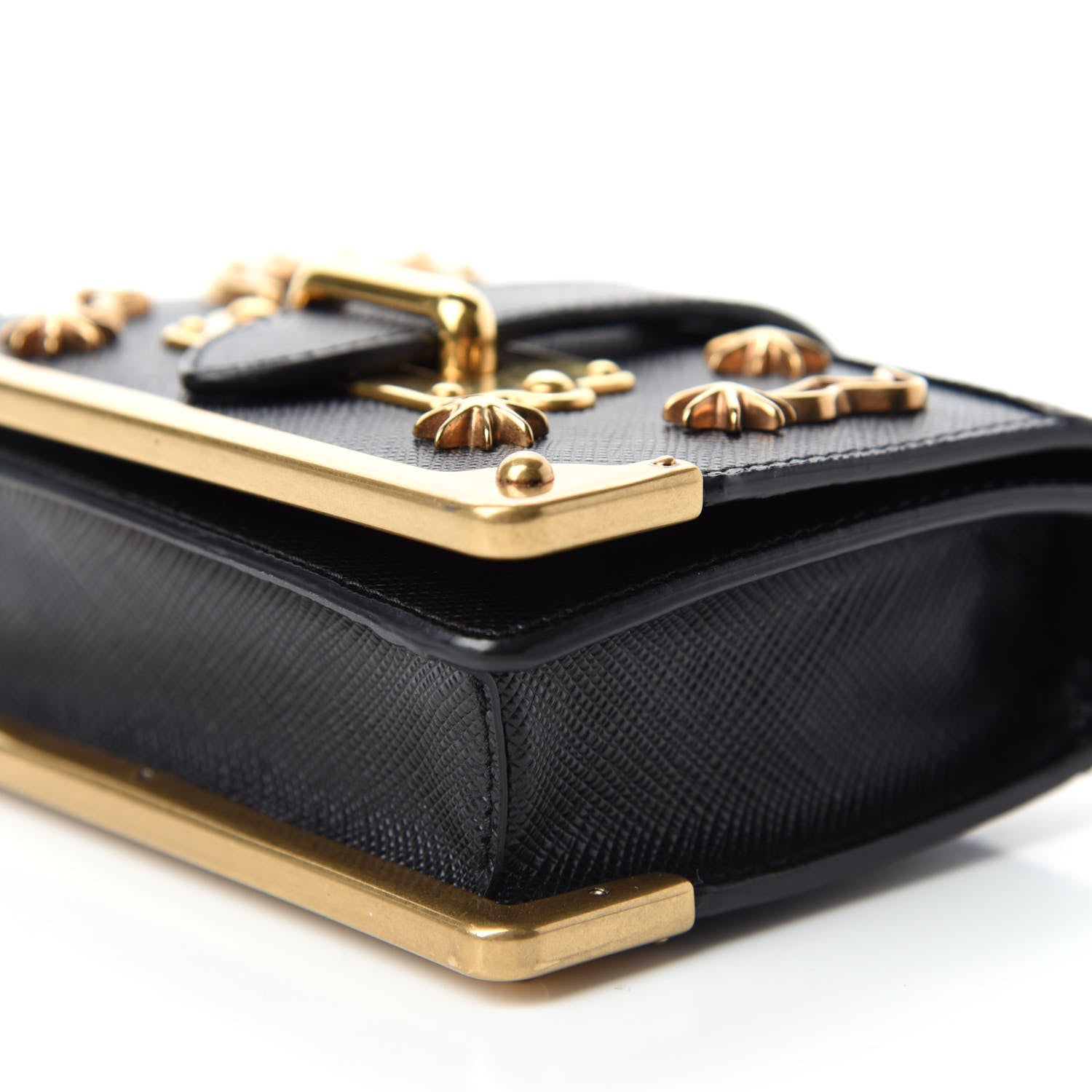 Prada Saffiano Astrology Mini Cahier Bag Black 7 of 10