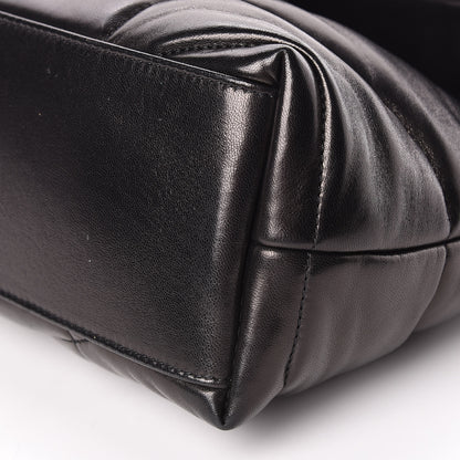 Saint Laurent Lambskin Quilted Small Loulou Puffer Monogram Chain Satchel Black 10 of 10
