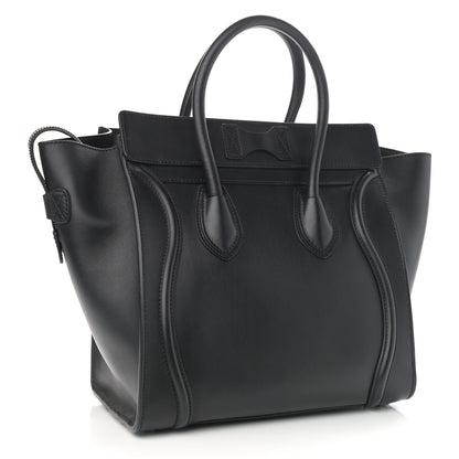 Celine Smooth Calfskin Mini Luggage Black 3 of 9