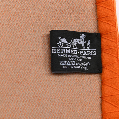 Hermes Wool Circuit 24 Blanket Orange Sable 6 of 6