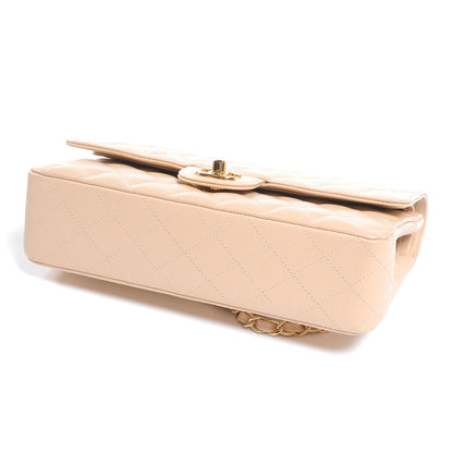 Chanel Caviar Quilted Medium Double Flap Beige 4 of 8