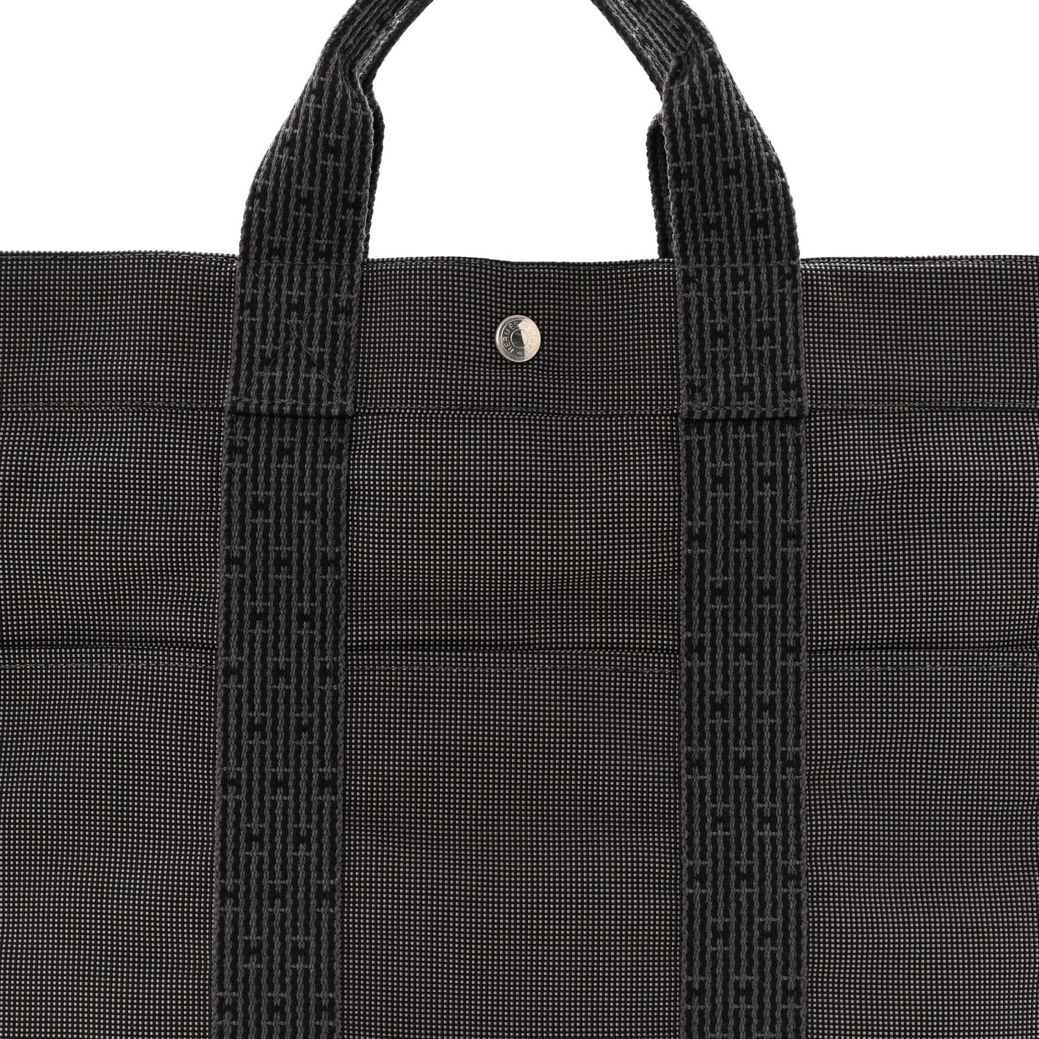 Hermes Canvas Herline MM Tote Grey 7 of 9