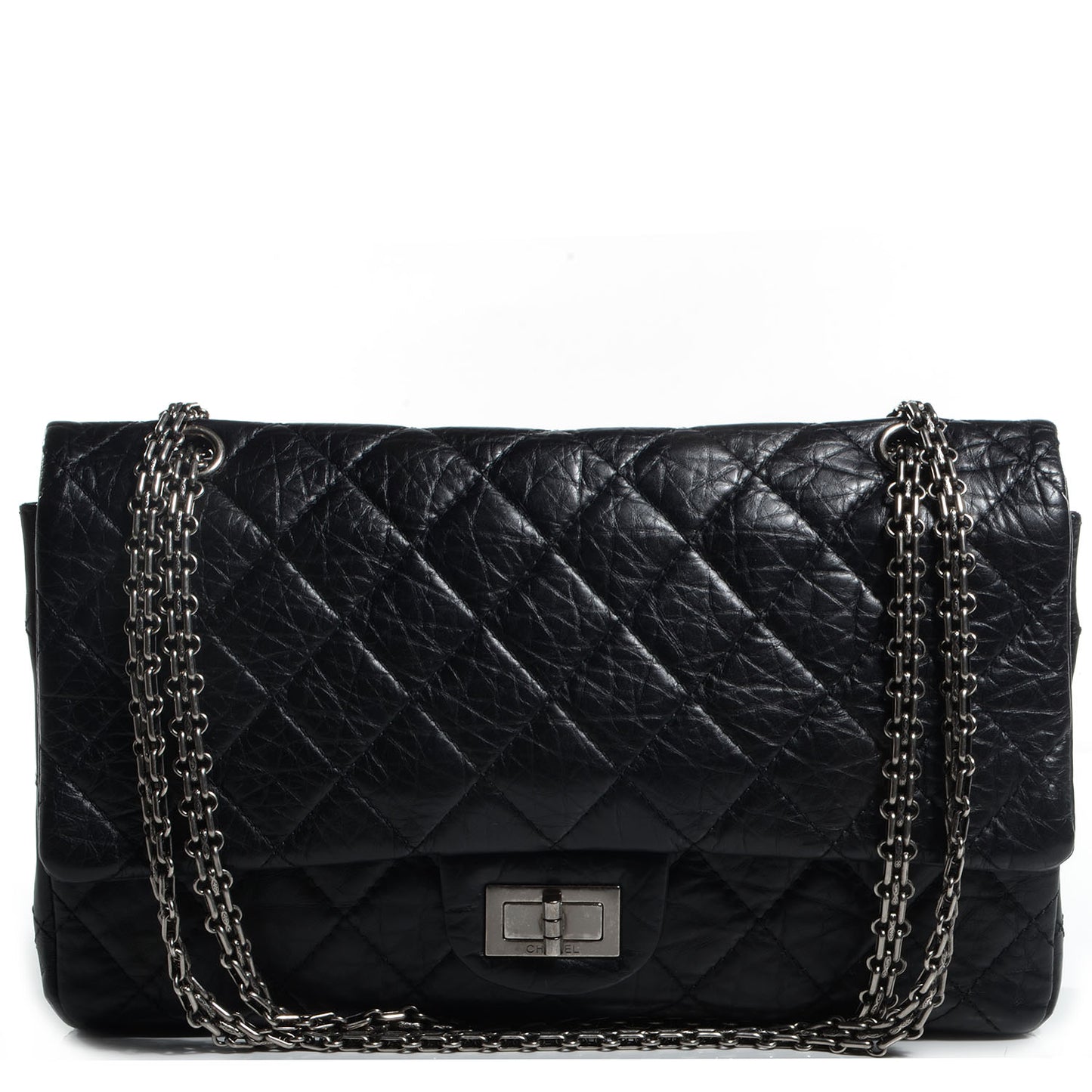 Aged Calfskin 2.55 Reissue 227 Flap Black