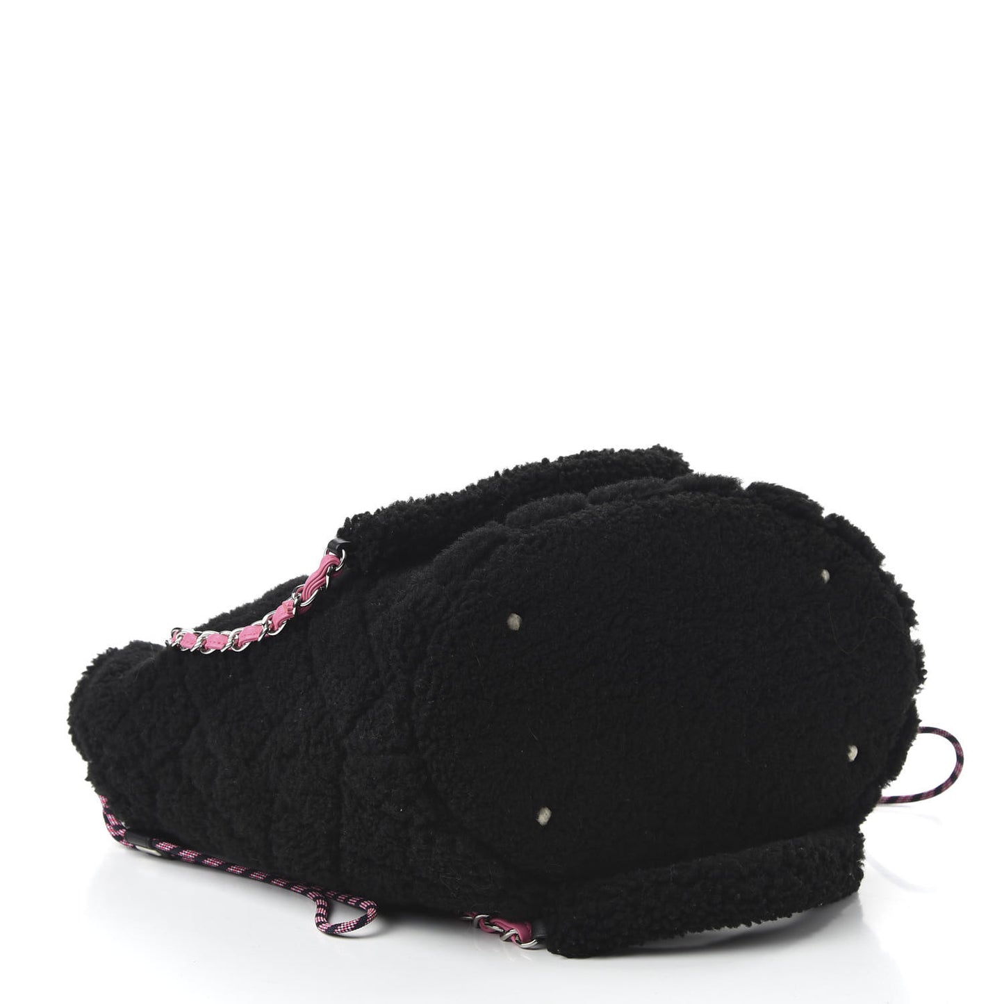 Shearling Sheepskin Large Coco Neige Tote Black