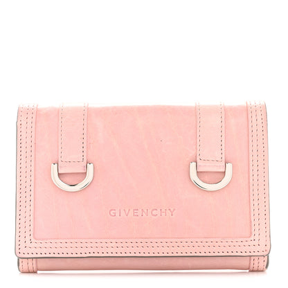 Givenchy Crackled Calfskin Compact Wallet Pink 1 of 11