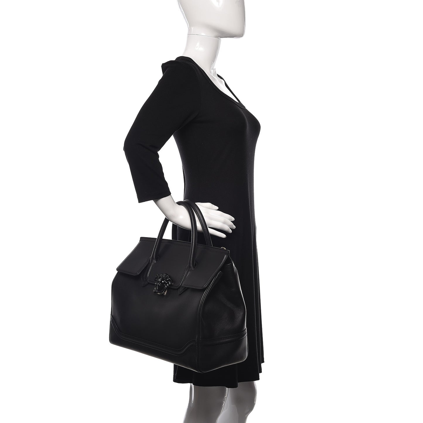 Calfskin Large Palazzo Empire Bag Black