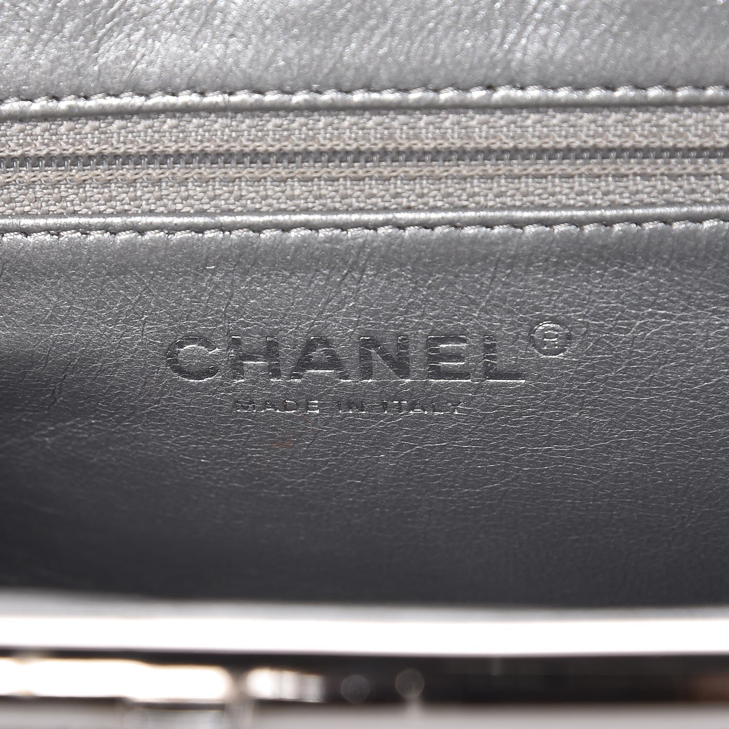 Chanel Metallic Aged Calfskin Quilted Timeless Clutch Silver 6 of 7