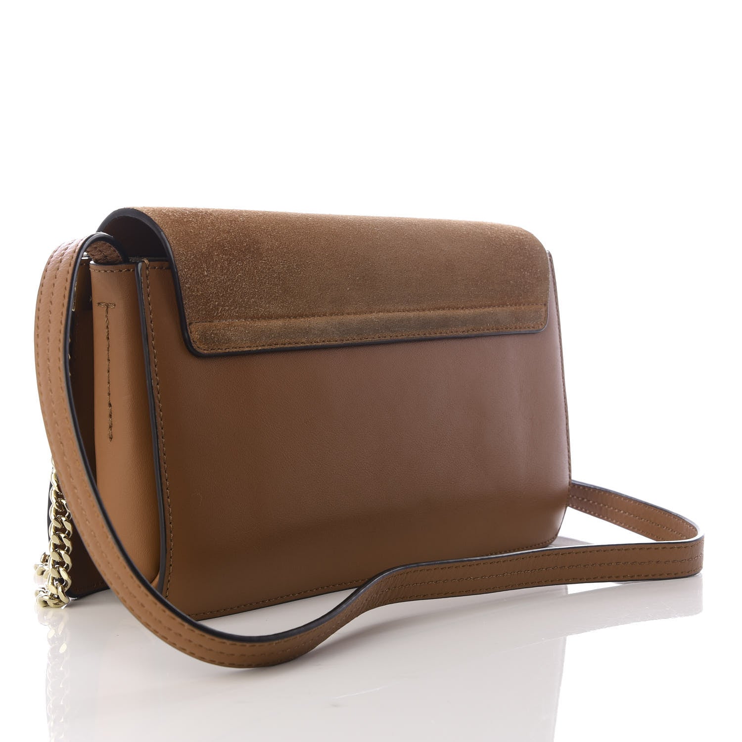 Chloe Suede Calfskin Small Faye Shoulder Bag Chestnut Brown 2 of 8