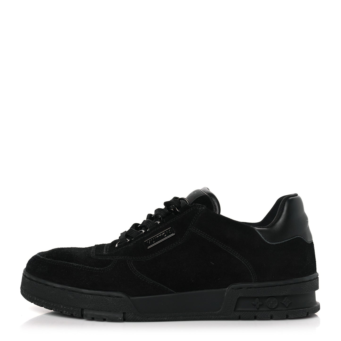 Suede Mens LV Trainer Sneakers 7.5 Black