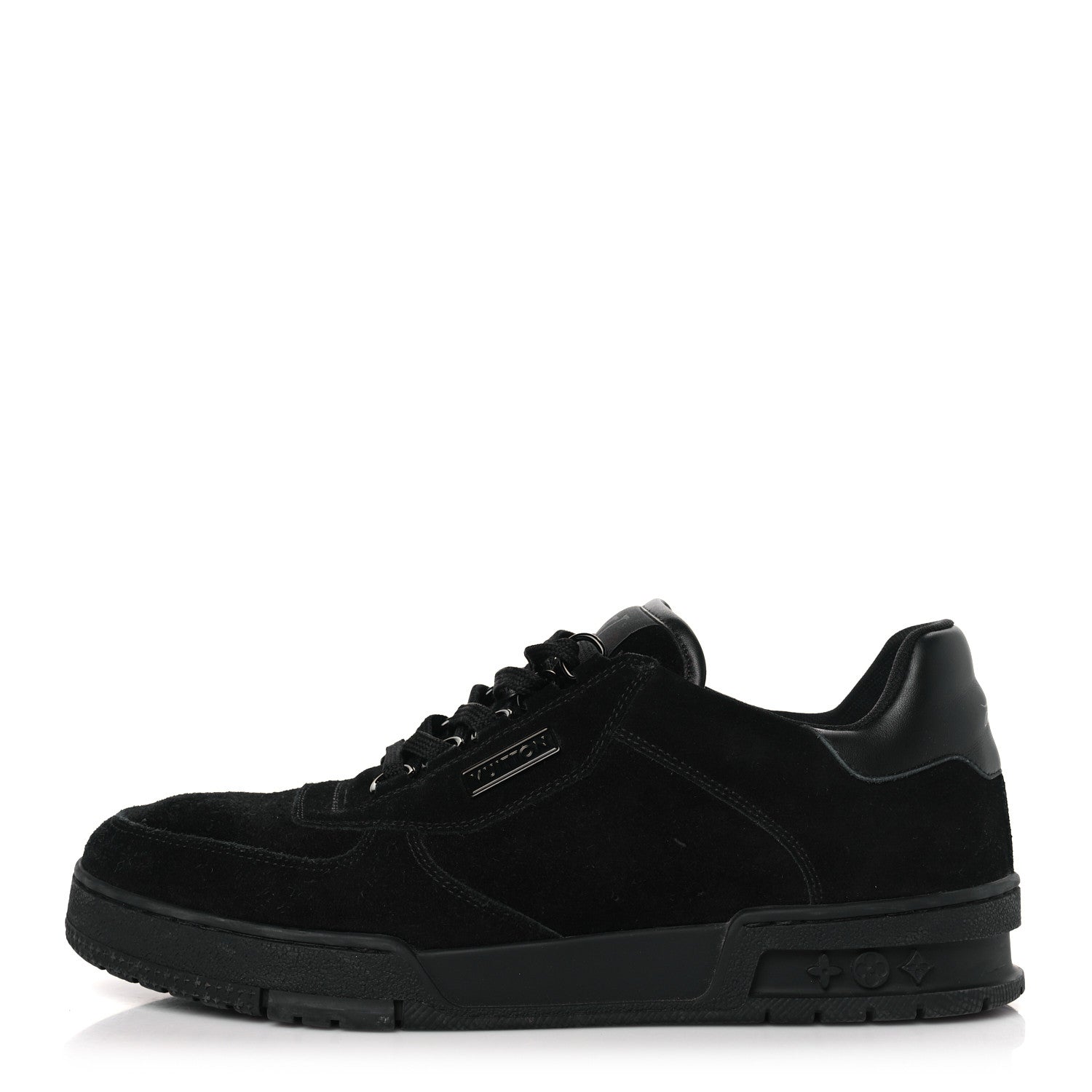 Louis Vuitton Suede Mens LV Trainer Sneakers 7.5 Black 1 of 7