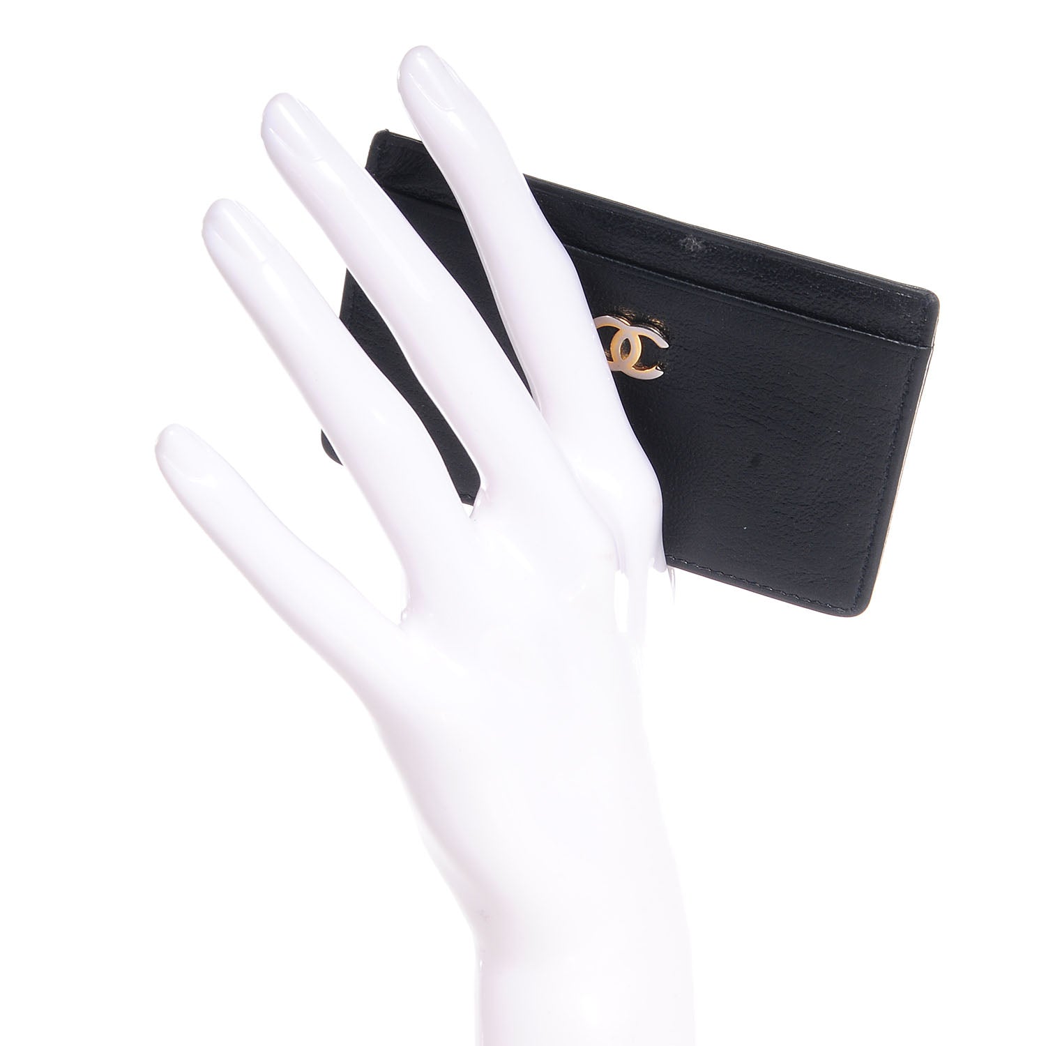 Chanel Chevre CC Card Holder Black 2 of 7