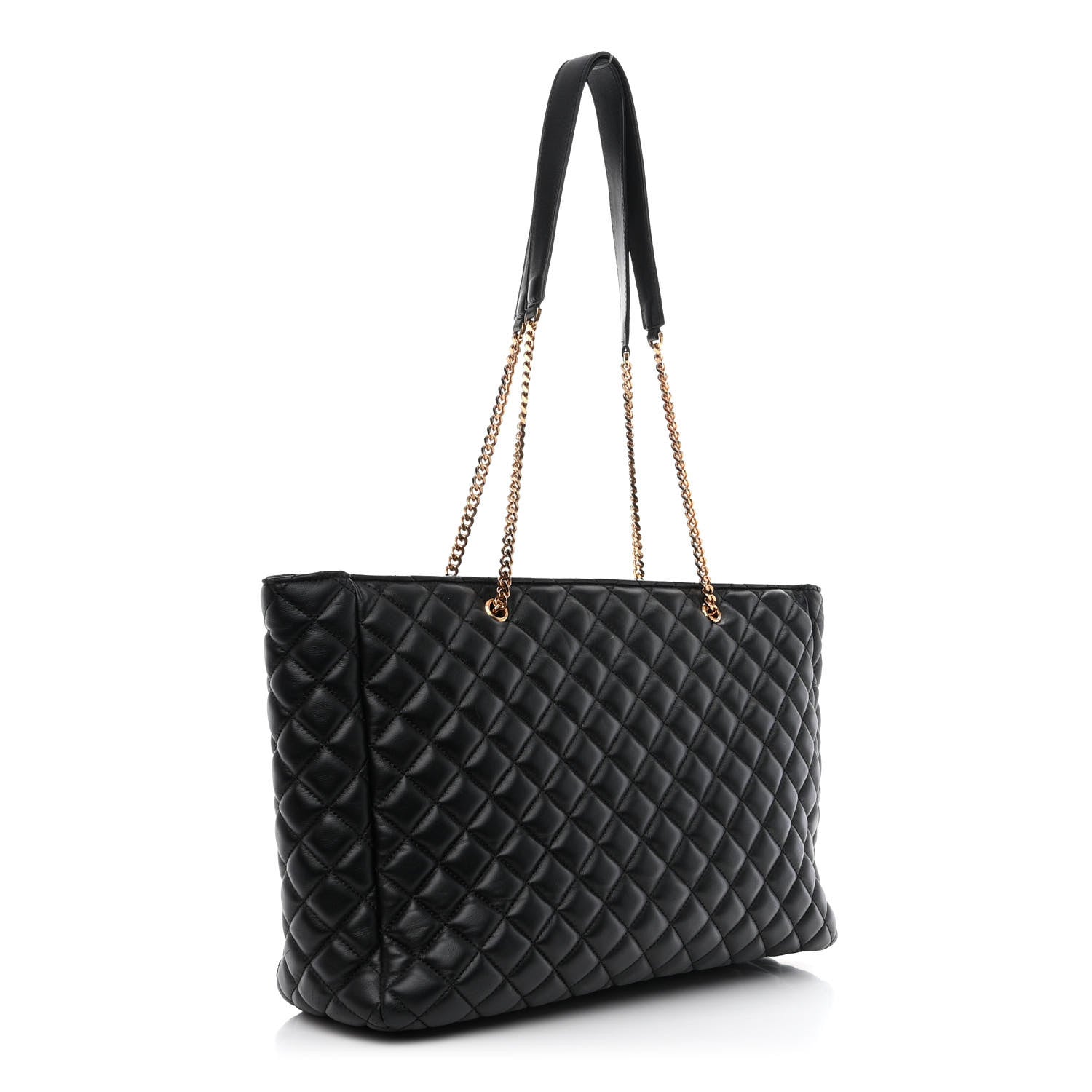 Versace Nappa Quilted La Medusa Chain Tote Black 3 of 10