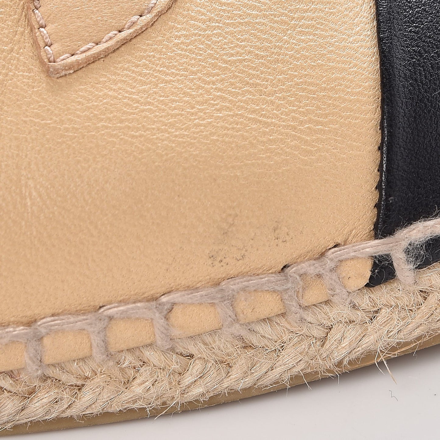 Lambskin CC Espadrilles 40 Beige Black