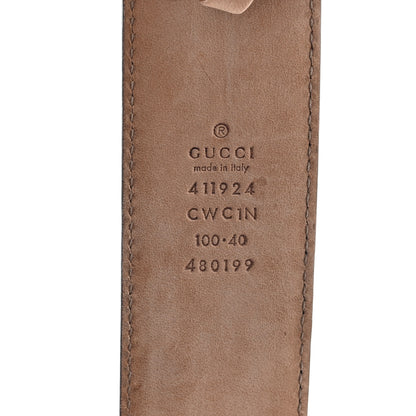 Gucci Guccissima Signature Interlocking G Reversible 100 40 Black 3 of 4