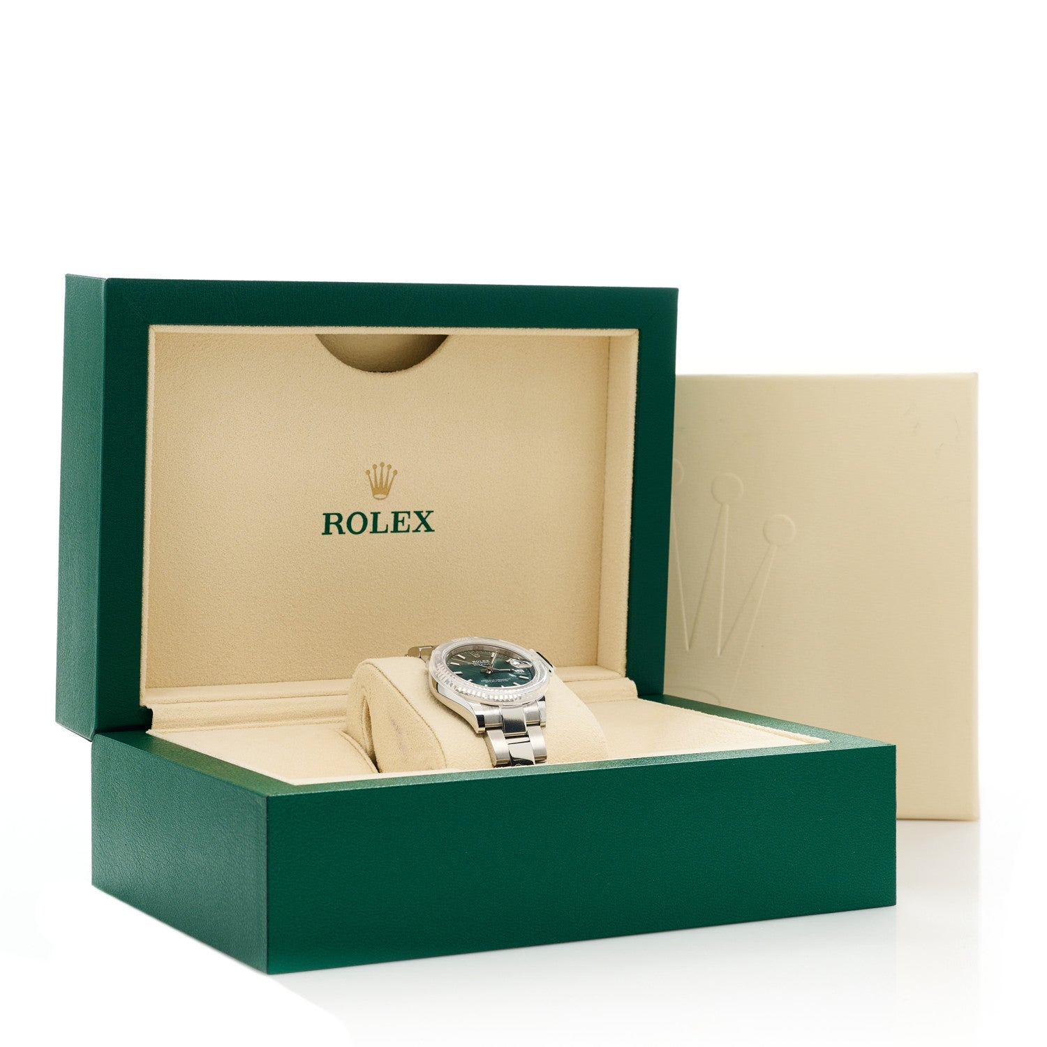 Rolex Stainless Steel 18K White Gold 31mm Oyster Perpetual Datejust Watch Mint Green 278274 5 of 5