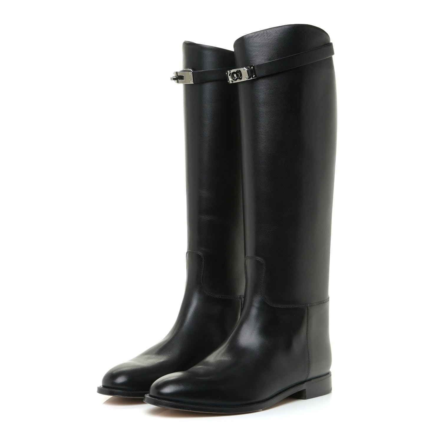 Hermes Box Kelly Jumping Boots 40.5 Black 3 of 15