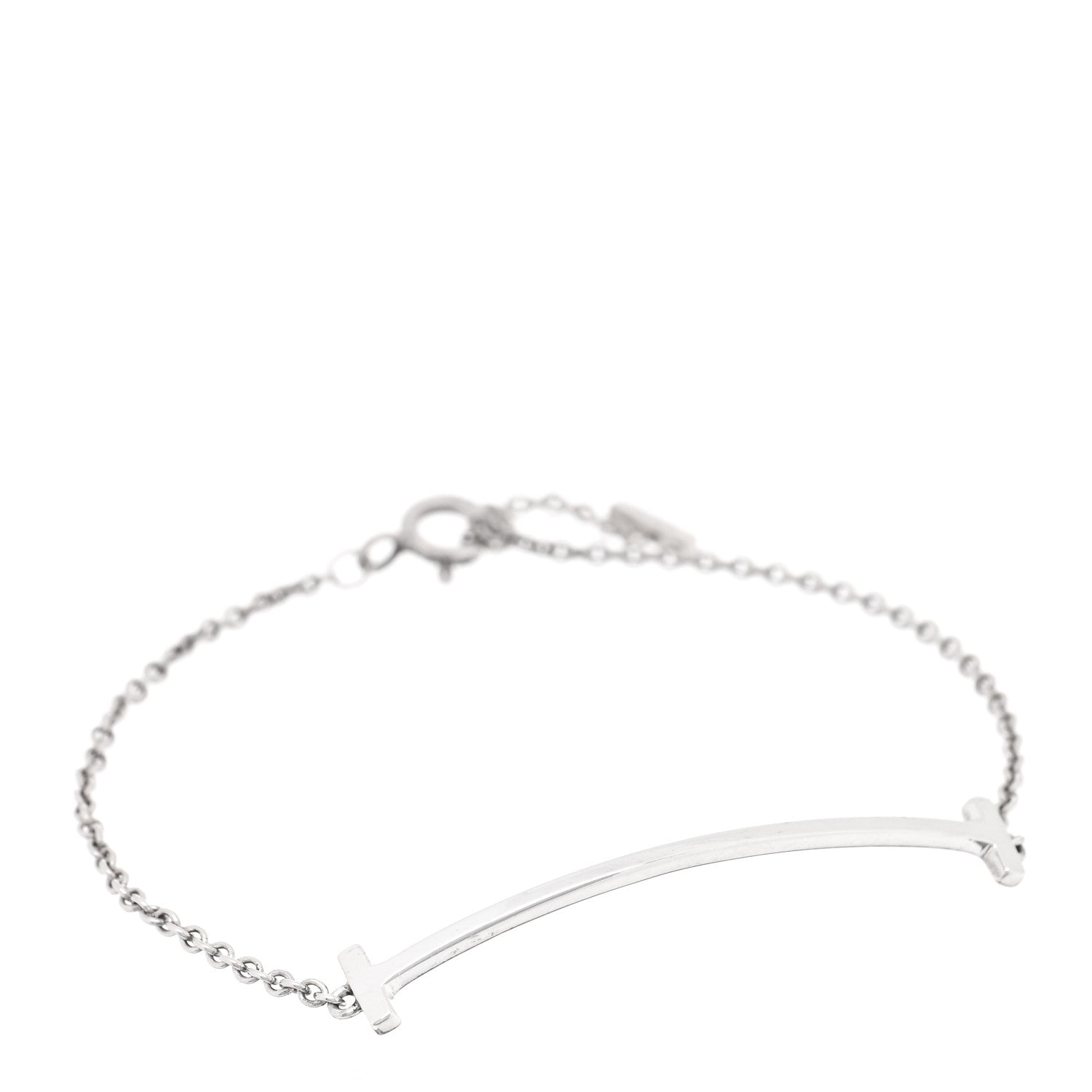 Tiffany Sterling Silver T Smile Bracelet 1 of 3