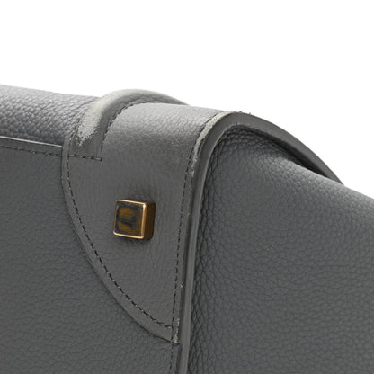 Celine Drummed Calfskin Mini Luggage Kohl 11 of 17