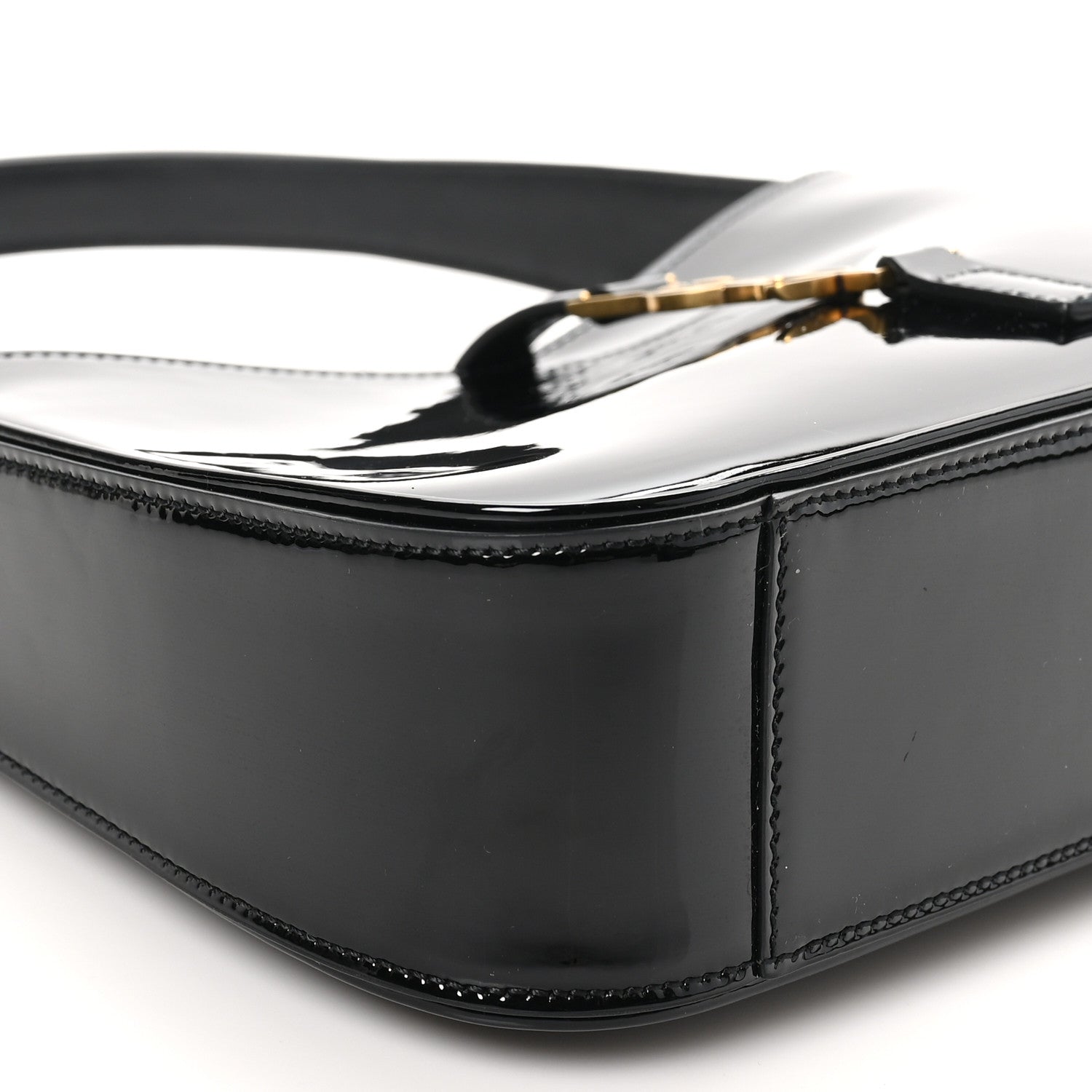 Saint Laurent Patent Le 5 A 7 Hobo Black 9 of 10