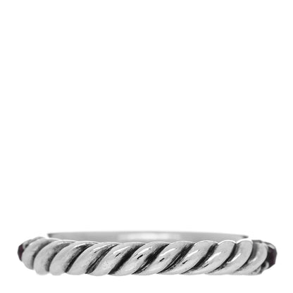 David Yurman Sterling Silver Rhodolite Garnet Cable Berries Ring 52 6 3 of 4