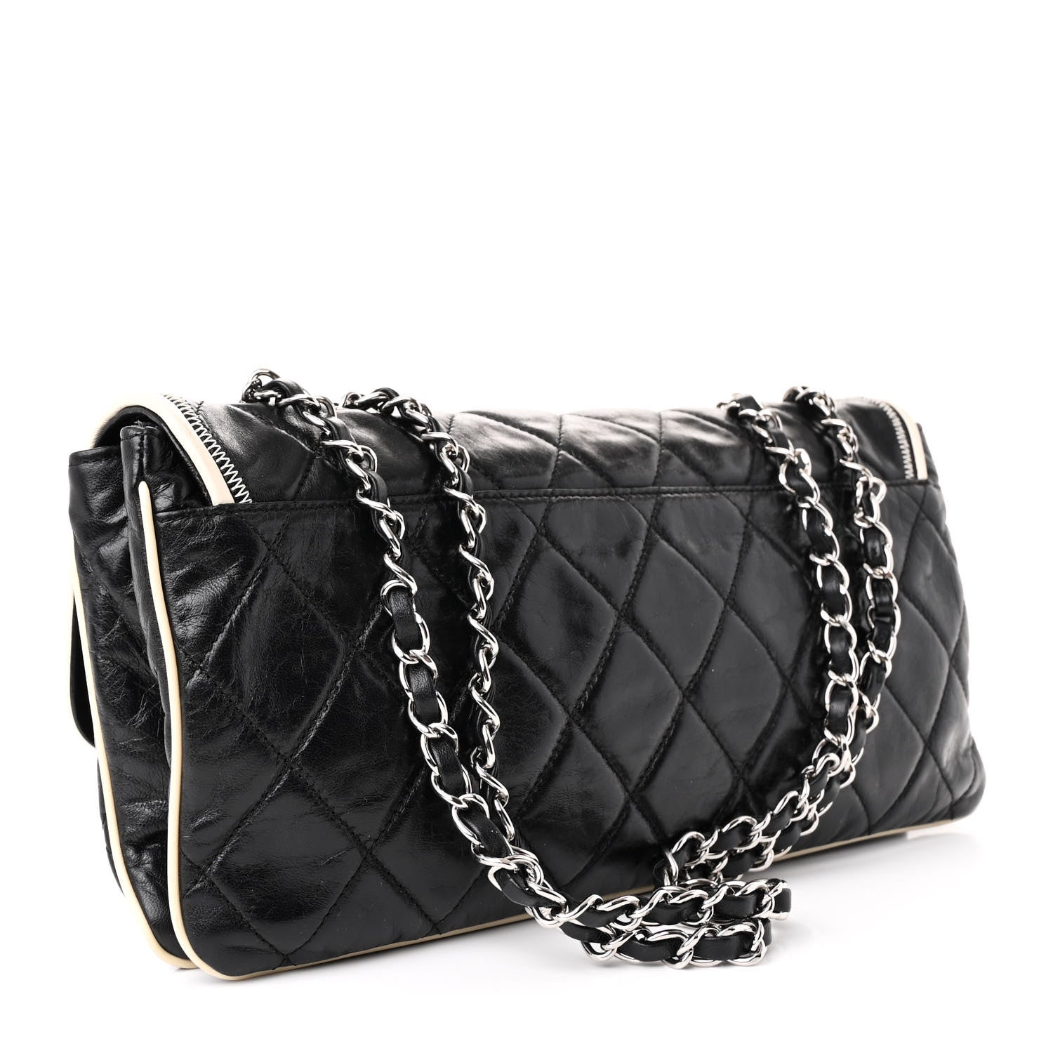 Chanel Lambskin East West Mademoiselle Flap Black 3 of 11