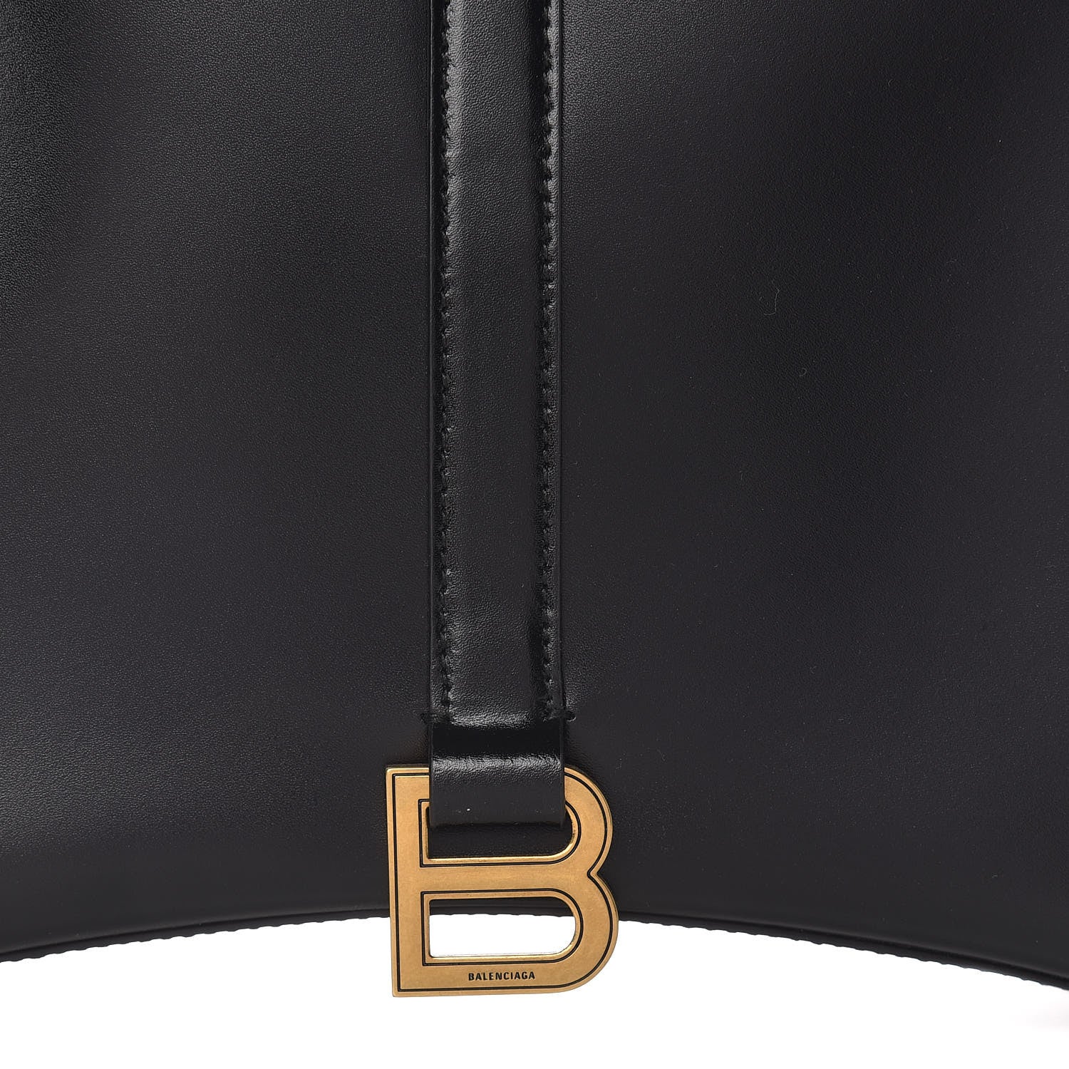 Balenciaga Shiny Box Calfskin Hourglass Tote Black 7 of 12