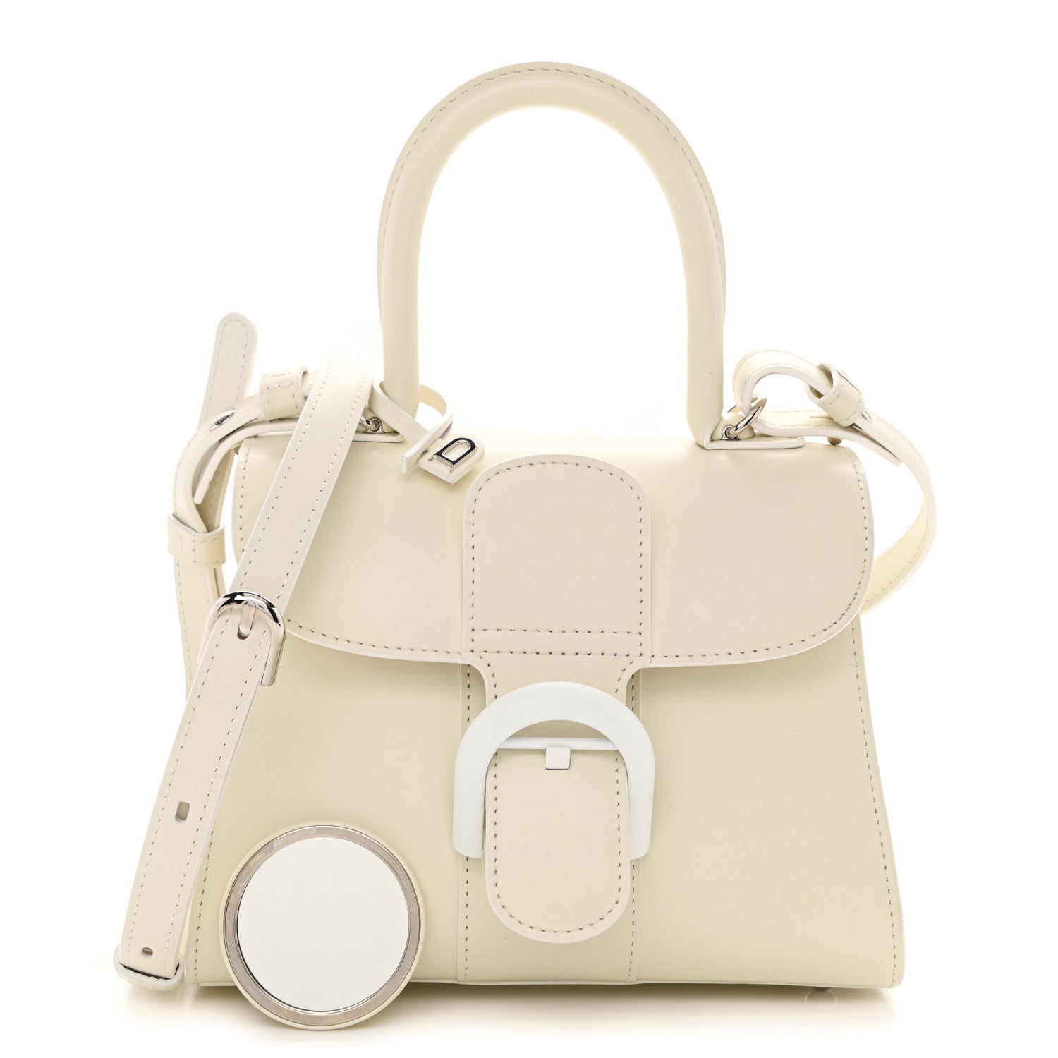 Delvaux Box Calfskin Mini Brillant Satchel Ivory 1 of 10