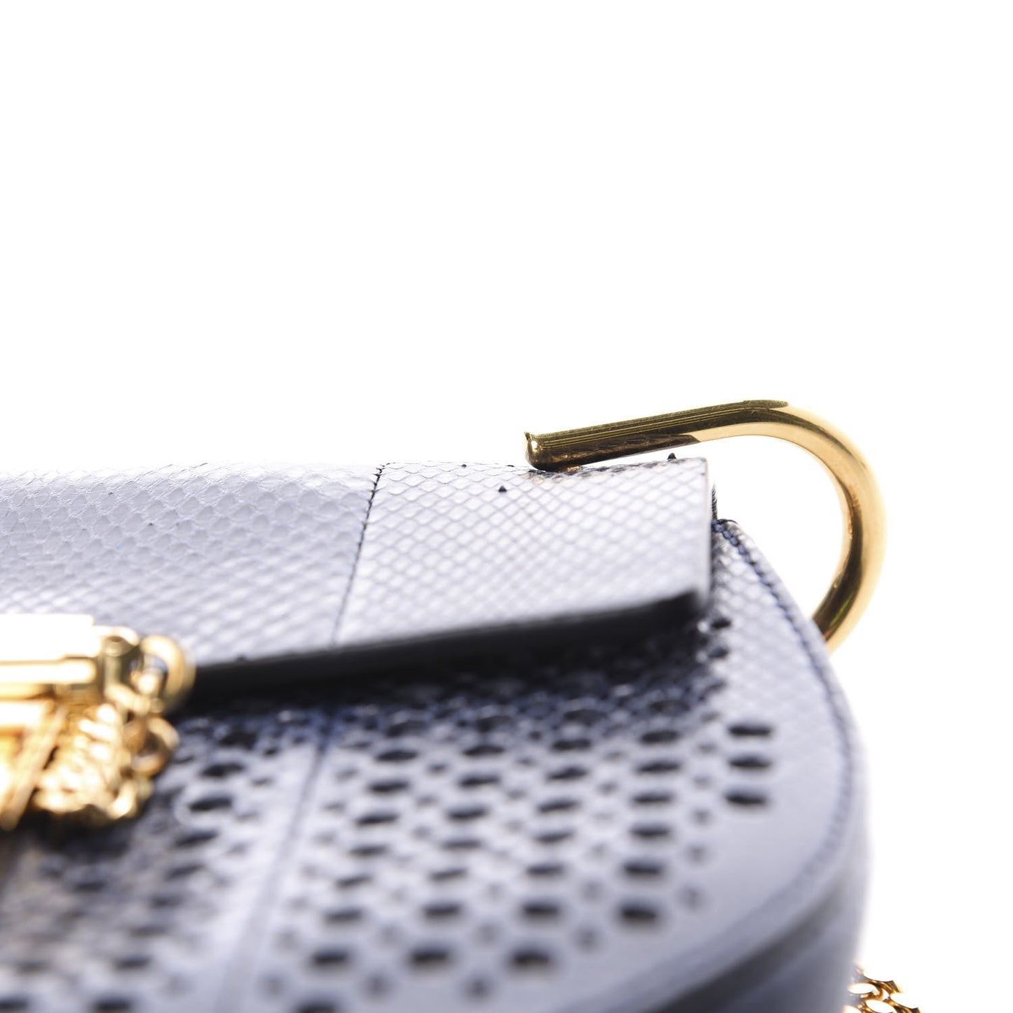 Ayers Perforated Mini Drew Shoulder Bag Navy