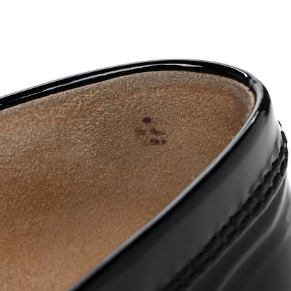 Chanel Patent Calfskin Logo Loafers 40 Black 10 of 12
