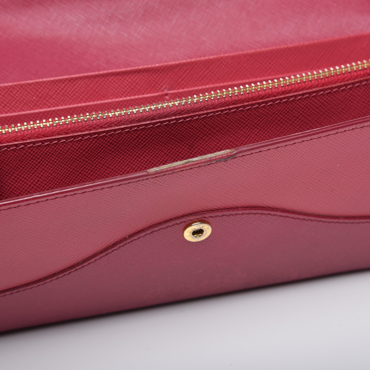 Prada Saffiano Continental Wallet Ibisco Peonia 13 of 15