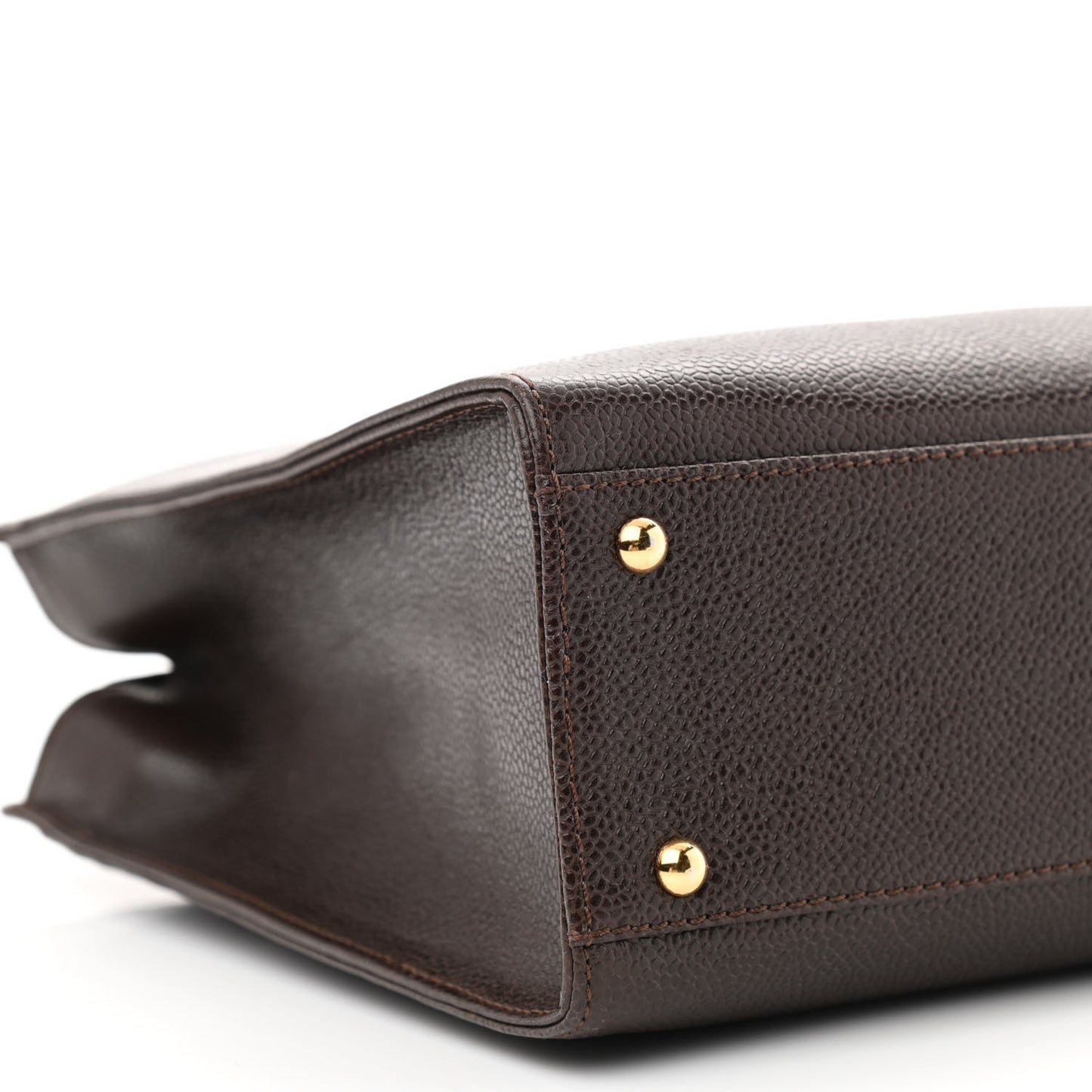 Caviar Shoulder Bag Dark Brown