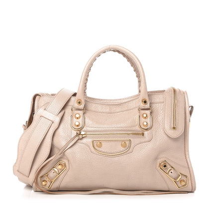 Balenciaga Chevre Gold Metallic Edge Hardware S City Beige Praline 1 of 10